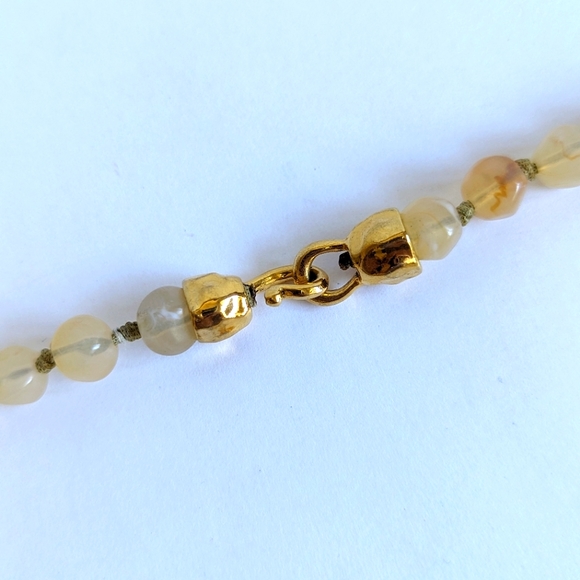 Butterscotch Amber Chunky Bead Necklace 18" - Picture 6 of 7
